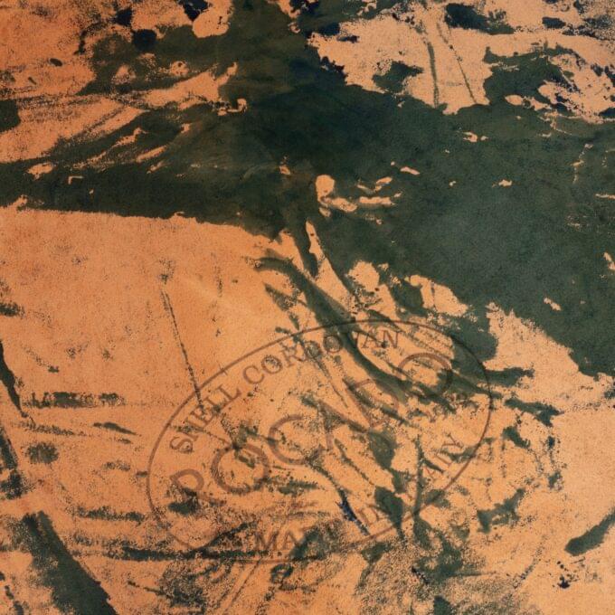 ROCADO MARBLED SHELL CORDOVAN - GREEN WITH TWO STAMP