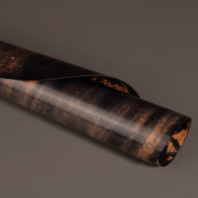 ROCADO MARBLED SHELL CORDOVAN - BLACK WITH TWO STAMP