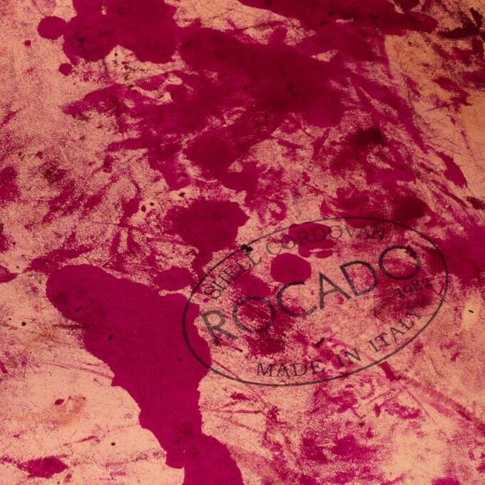 ROCADO MARBLED SHELL CORDOVAN - PINK - WITH TWO STAMP