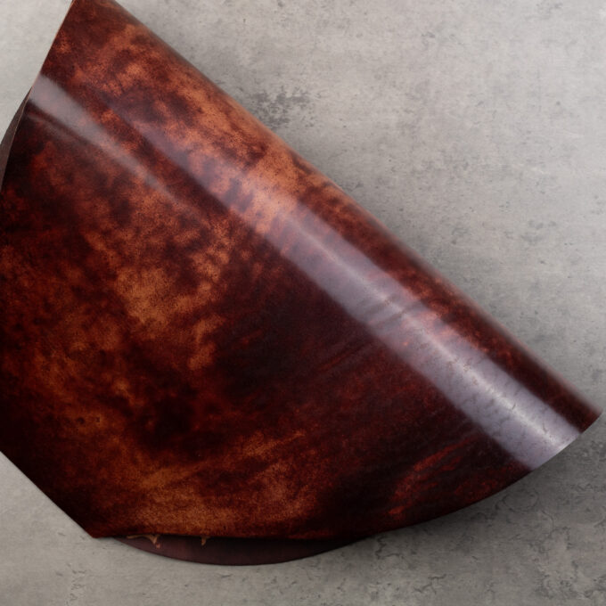 ROCADO MARBLED SHELL CORDOVAN - BURGUNDY - WITH TWO STAMP