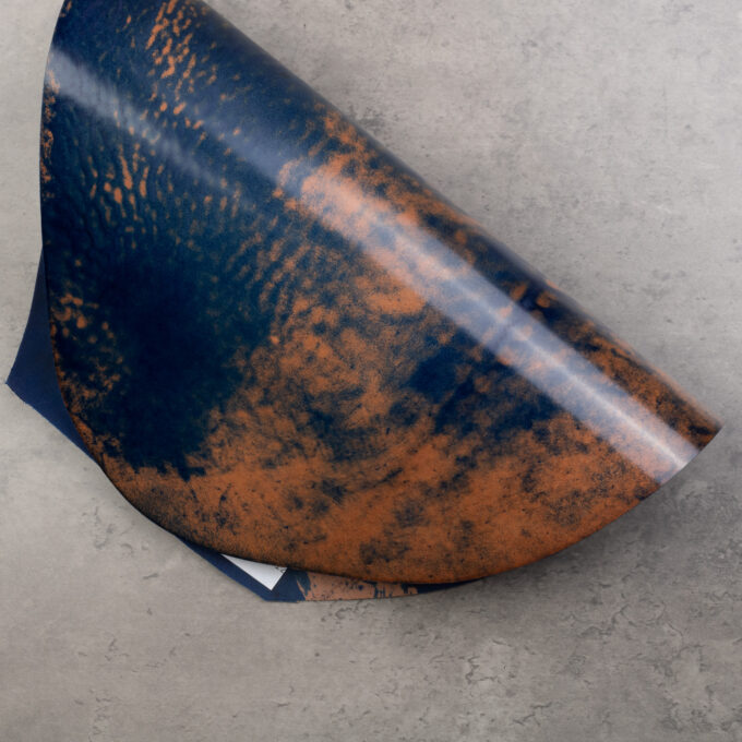 ROCADO MARBLED SHELL CORDOVAN - BLUE - WITH TWO STAMP