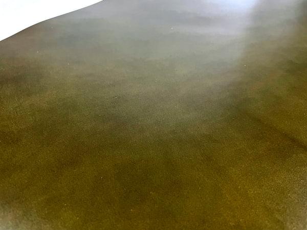 SHINKI HIKAKU OIL CORDOVAN - OLIVE WITH STAMP