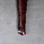 MR. BELTS BELLY - GLAZED MILLED DARK BROWN