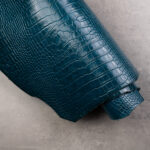 CONCERIA WALPIER BUTTERO CROCO EMBOSSED LUX - Blue